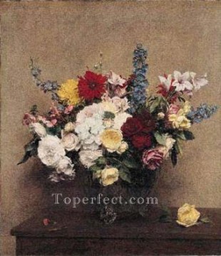  flores - La riqueza rosada del pintor de flores de junio Henri Fantin Latour